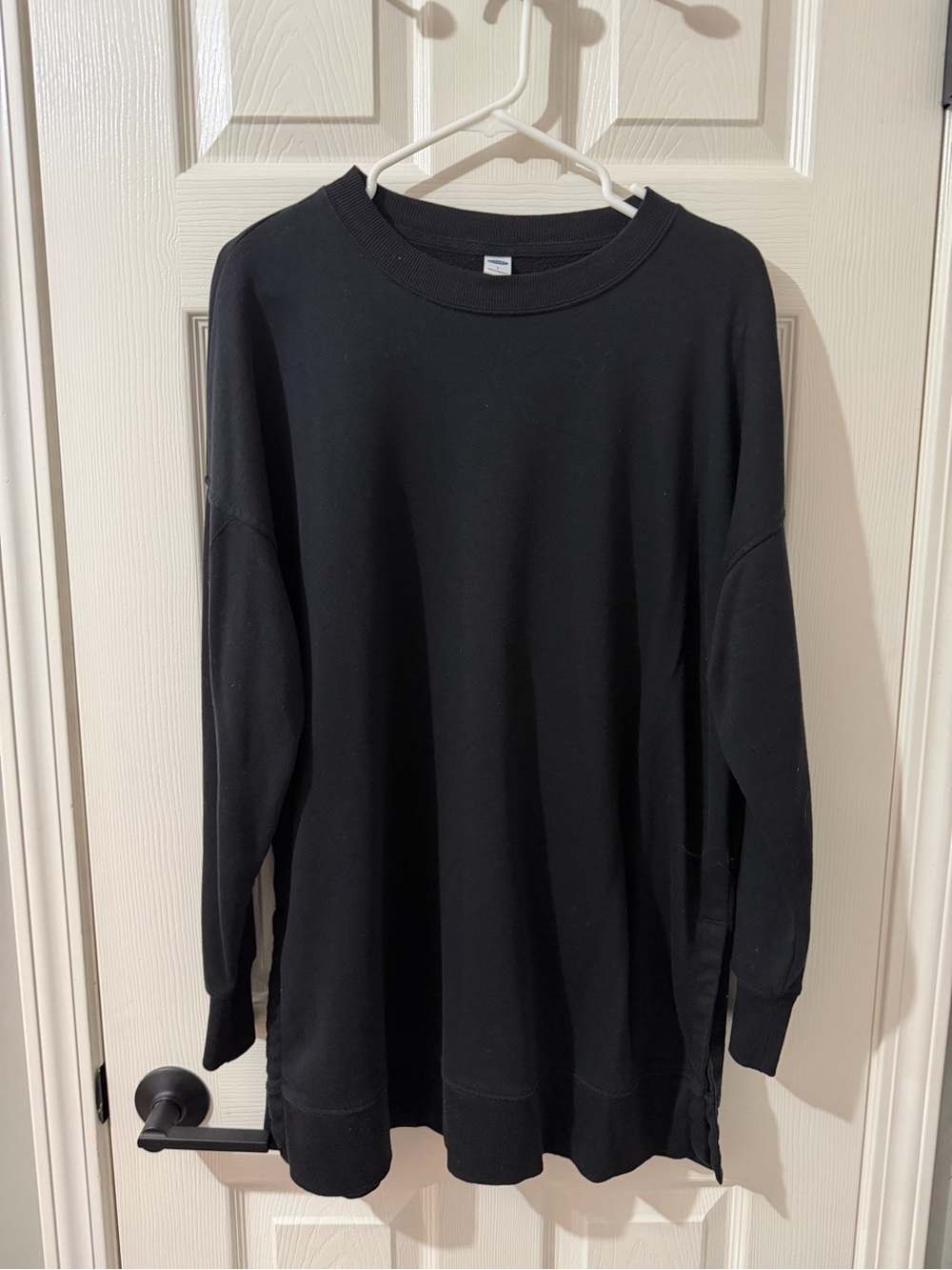 Black Sweatshirt Tunic